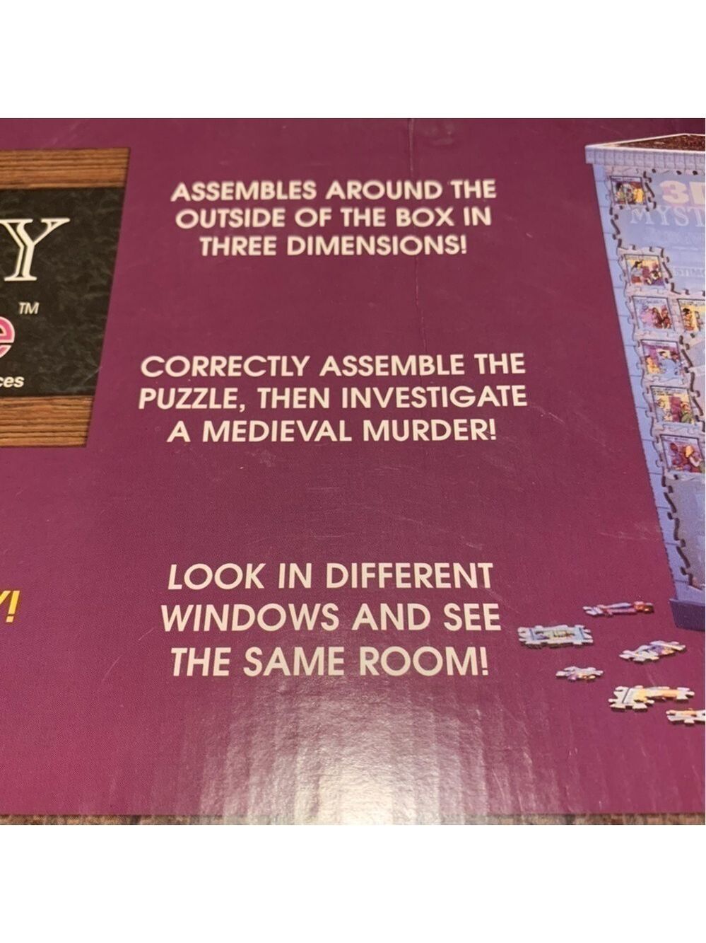 3-D vintage mystery puzzle Castle Culprit game family fun medieval murder - Picture 15 of 15
